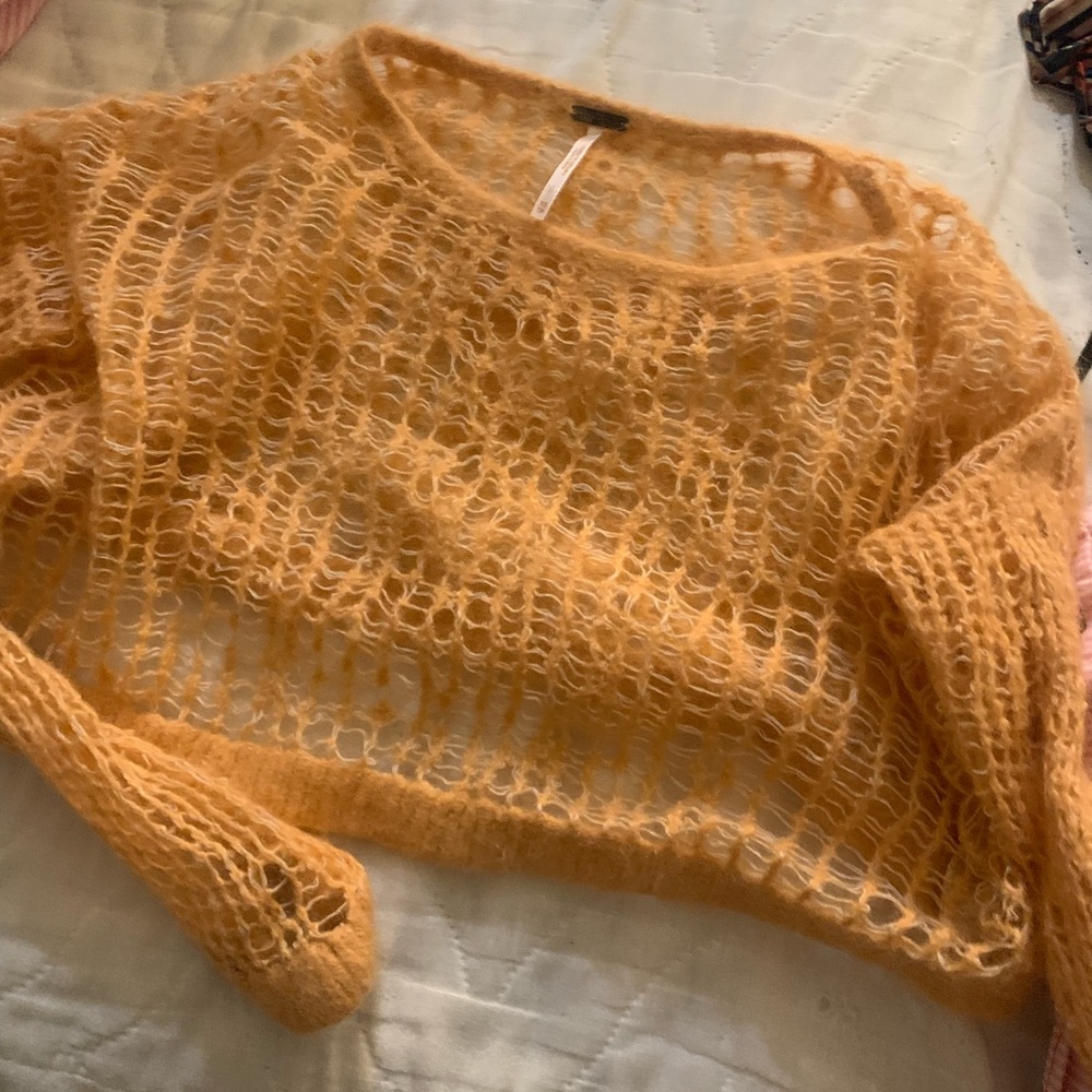 Free People orange sweater
